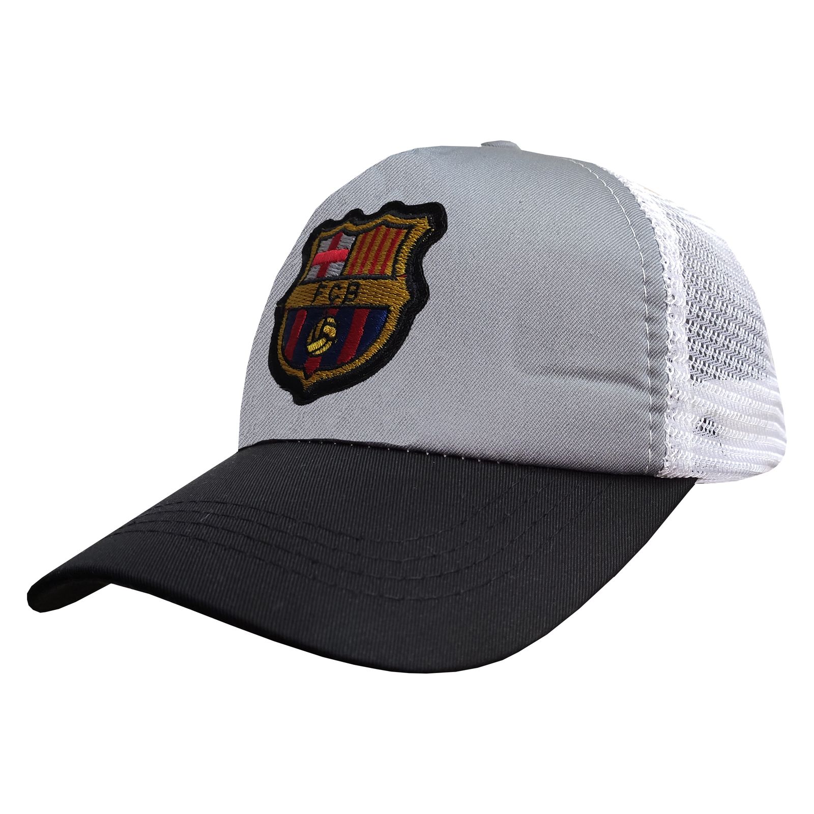 کلاه کپ پسرانه طرح بارسلونا کد PT-30369 رنگ طوسی -  - 1