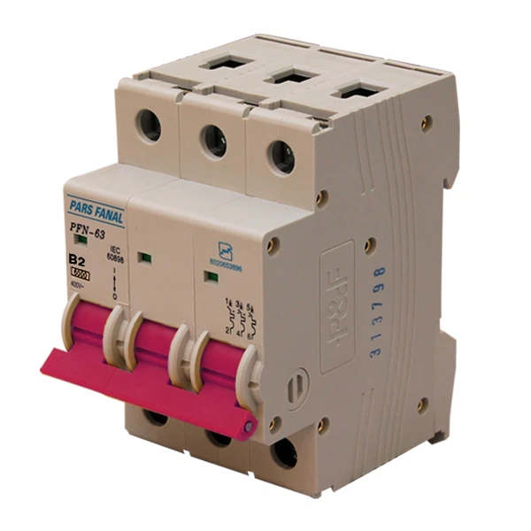 فیوز مینیاتوری سه پل 2 آمپر پارس فانال مدل B2