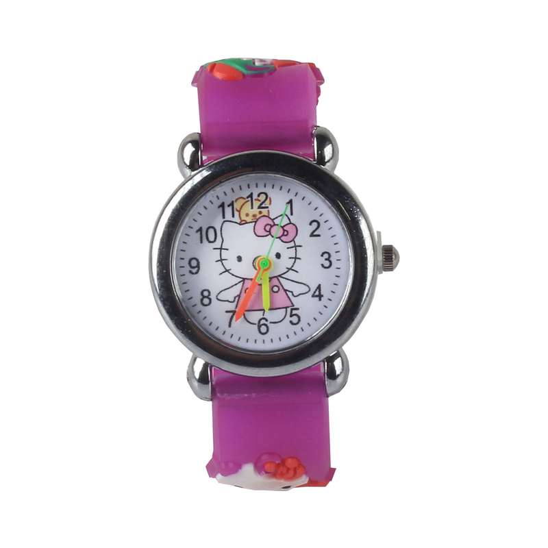 ساعت مچی عقربه ای دخترانه طرح کیتی کد D10