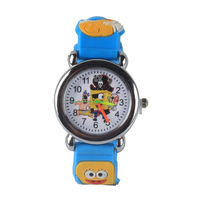 ساعت مچی عقربه ای مدل باب اسفنجی ساعت مچی عقربه ای مدل باب اسفنجی