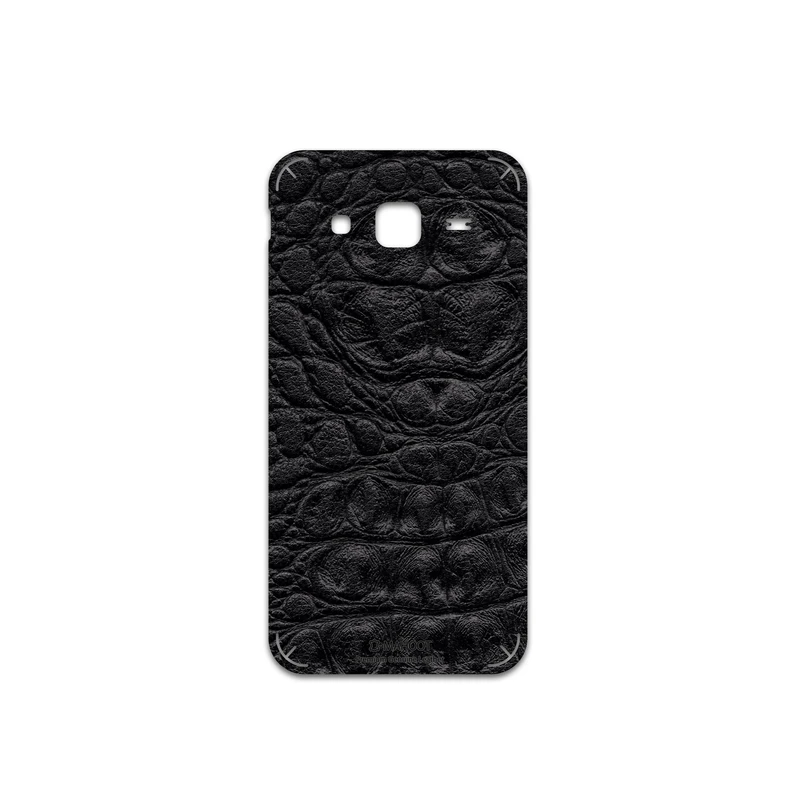 برچسب پوششی ماهوت مدل Black-Crocodile-Leather مناسب برای گوشی موبایل سامسونگ Galaxy J5
