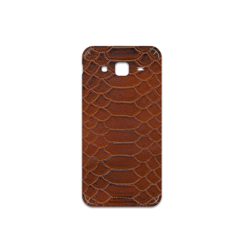 برچسب پوششی ماهوت مدل Brown-Snake-Leather مناسب برای گوشی موبایل سامسونگ Galaxy J5