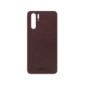 برچسب پوششی ماهوت مدل Matte-Dark-Brown-Leather مناسب برای گوشی موبایل هوآوی P30 Pro