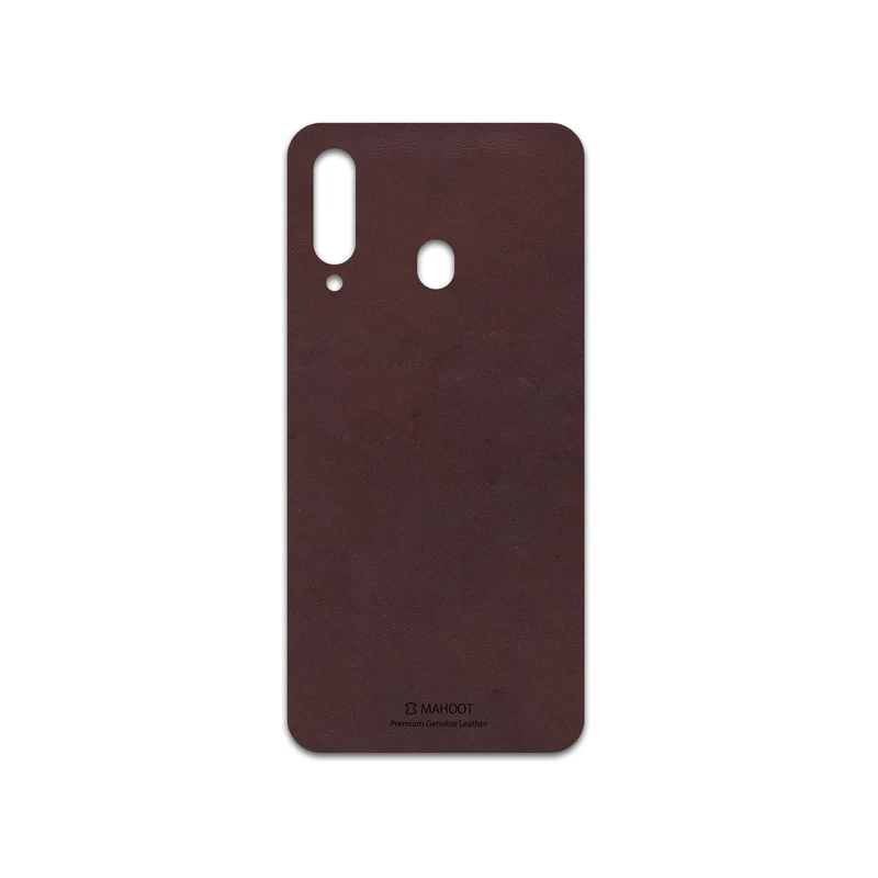 برچسب پوششی ماهوت مدل Matte-Dark-Brown-Leather مناسب برای گوشی موبایل سامسونگ Galaxy A60