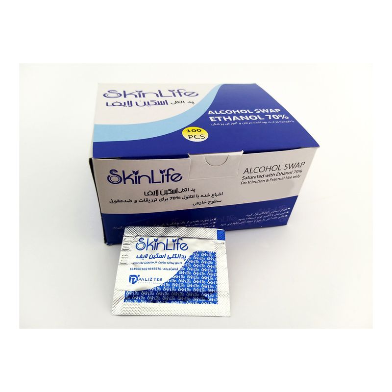 پد الکلی اسکین لایف مدل M-51 بسته 100 عددی