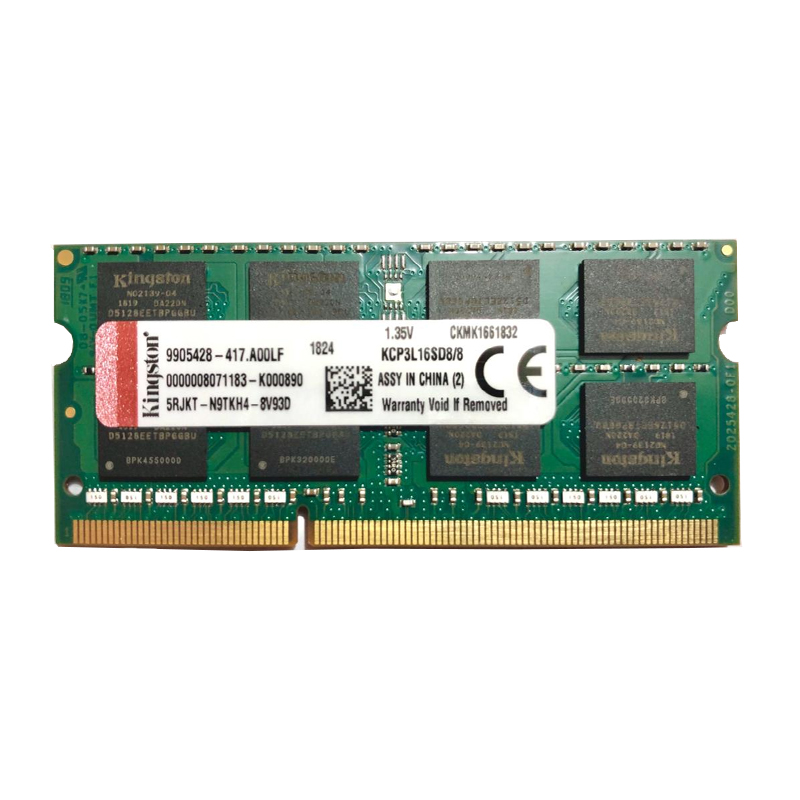 رم لپ تاپ DDR3L تک کاناله 12800 مگاهرتز CL18 كينگستون مدل  PC3L 12800MZ ظرفيت 4 گيگابايت