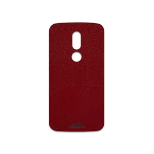 MAHOOT Red-Leather Cover Sticker for motorola Moto M