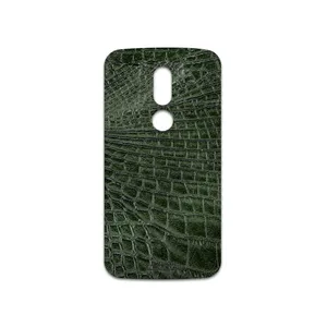 MAHOOT Green-Crocodile-Leather Cover Sticker for motorola Moto M