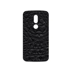 MAHOOT Black-Crocodile-Leather Cover Sticker for motorola Moto M