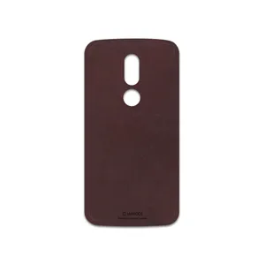 MAHOOT Matte-Dark-Brown-Leather Cover Sticker for motorola Moto M