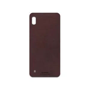 MAHOOT Matte-Dark-Brown-Leather Cover Sticker for Samsung Galaxy A10
