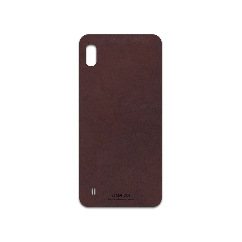 برچسب پوششی ماهوت مدل Matte-Dark-Brown-Leather مناسب برای گوشی موبایل سامسونگ Galaxy A10