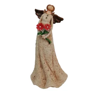 مجسمه طرح فرشته گل به دست کد 22553