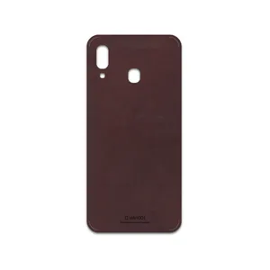 MAHOOT Matte-Dark-Brown-Leather Cover Sticker for Samsung Galaxy A30