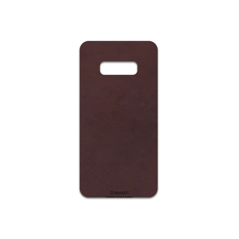 برچسب پوششی ماهوت مدل Matte-Dark-Brown-Leather مناسب برای گوشی موبایل سامسونگ Galaxy S10e