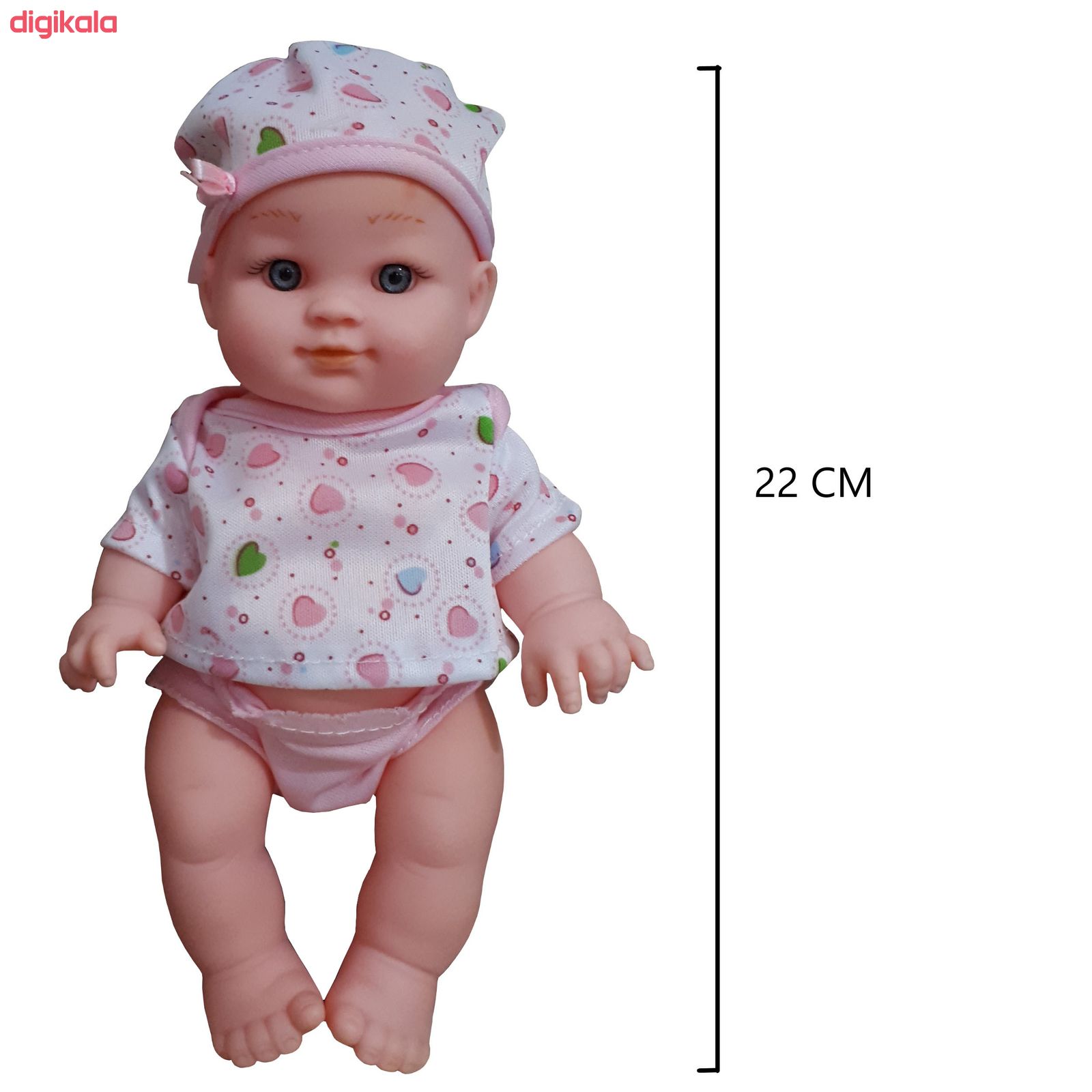 عروسک طرح نوزاد مدل BABY KID کد 300 ارتفاع 22 سانتی متر