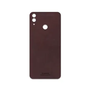 MAHOOT Matte-Dark-Brown-Leather Cover Sticker for Honor 8c