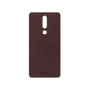 MAHOOT Matte-Dark-Brown-Leather Cover Sticker for Nokia 3.1 Plus