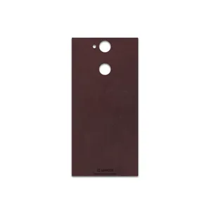 MAHOOT Matte-Dark-Brown-Leather Cover Sticker for Sony Xperia XA2