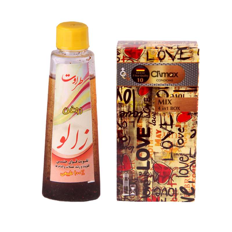 کاندوم کلایمکس مدل mix 10 بسته 12 عددی به همراه روغن زالو طراوت کد 60 حجم 60 میلی لیتر کاندوم کلایمکس مدل mix 10 بسته 12 عددی به همراه روغن زالو طراوت کد 60 حجم 60 میلی لیتر