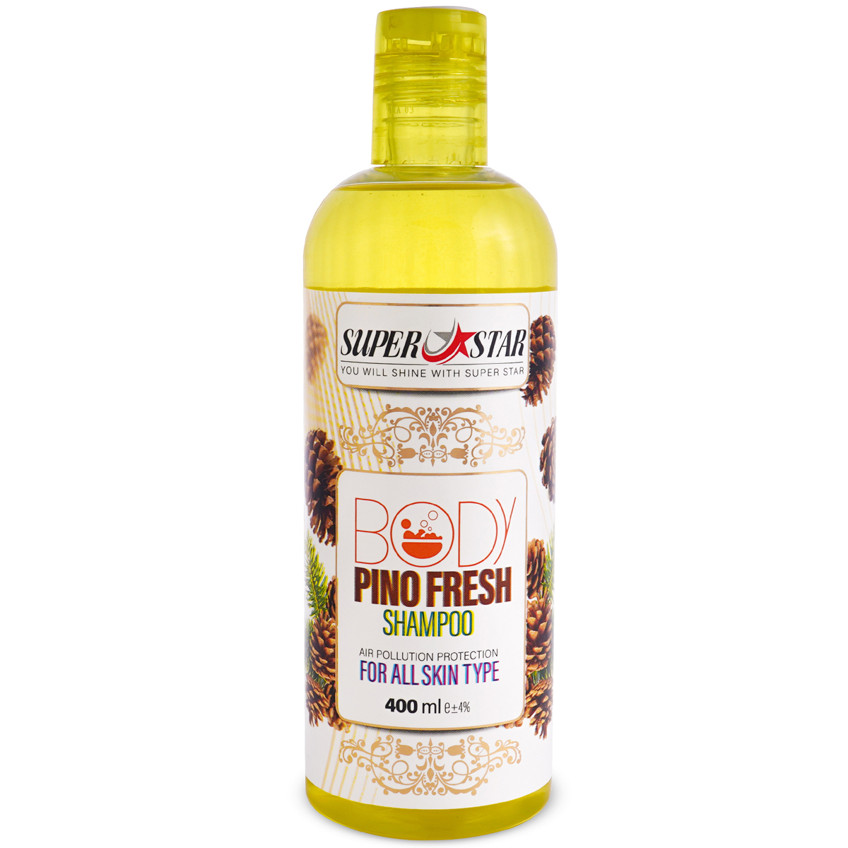 شامپو بدن سوپر استار مدل PINO FRESH حجم 400 میلی لیتر
