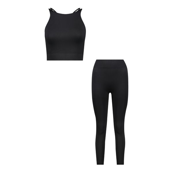 ست نیم تنه و شلوار ورزشی زنانه مدل 35058