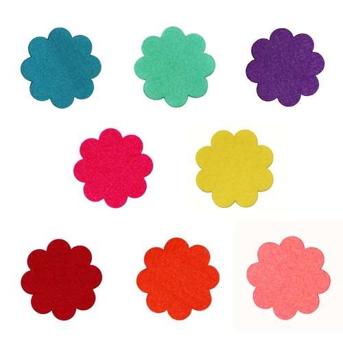  الگو نمد طرح گل مدل ONG0108 بسته ۸ عددی