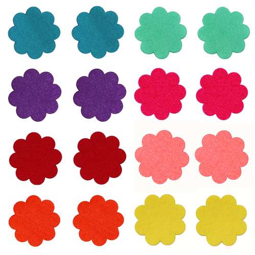  الگو نمد طرح گل مدل ONG0116 بسته 16 عددی