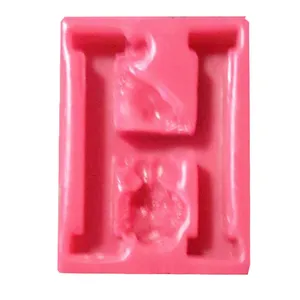 قالب فوندانت طرح حروف انگلیسی و فرشته حرف H کد 32556
