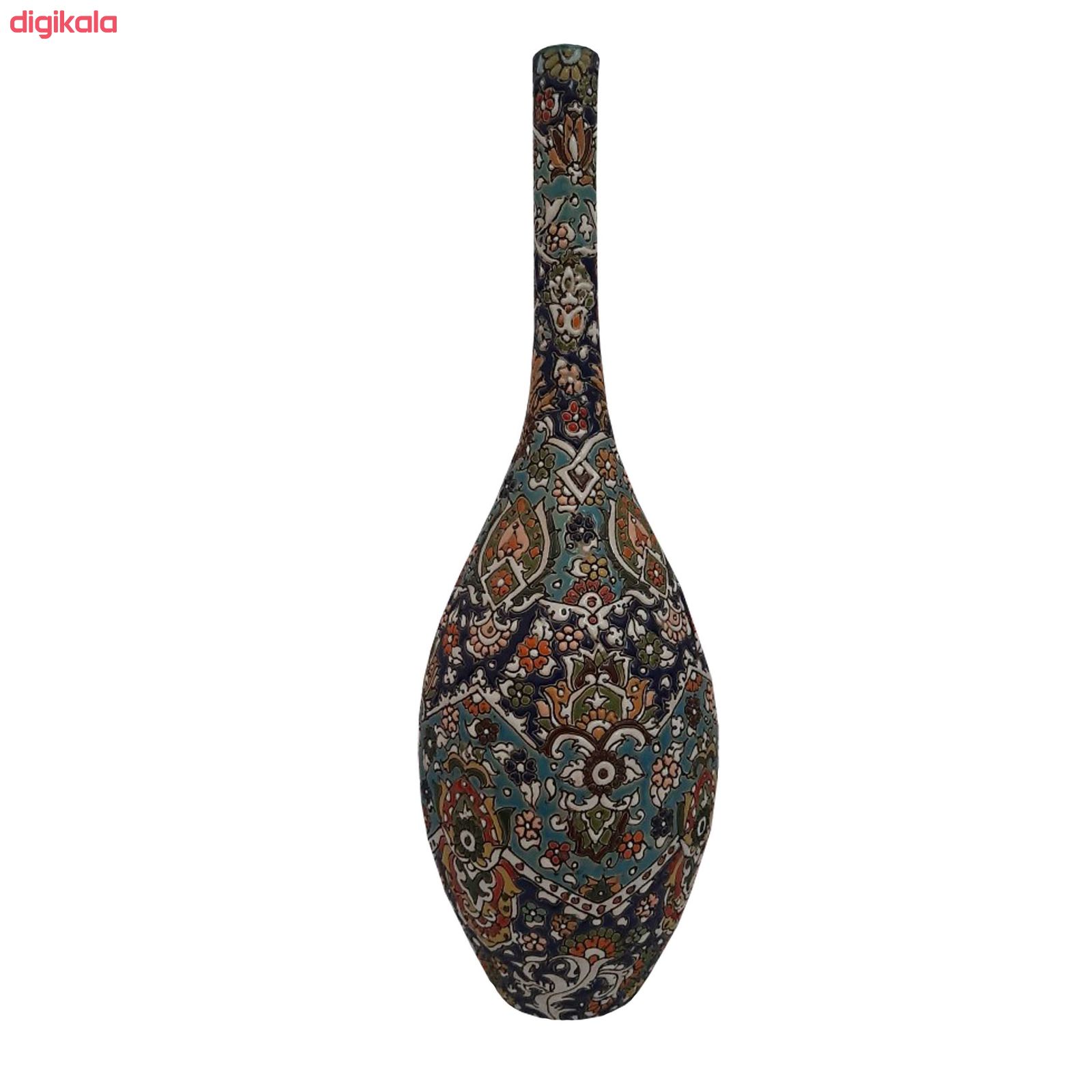 گلدان میناکاری سفالی طرح بوستان کد 2683756 main 1 1