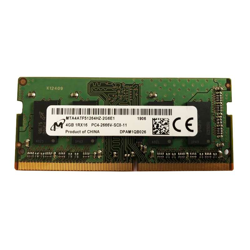 رم لپ تاپ DDR4 تک کاناله 2666 مگاهرتز CL19 میکرون مدل PC4 ظرفیت 4 گیگابایت رم لپ تاپ DDR4 تک کاناله 2666 مگاهرتز CL19 میکرون مدل PC4 ظرفیت 4 گیگابایت