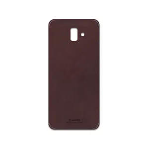 MAHOOT Matte-Dark-Brown-Leather Cover Sticker for Samsung Galaxy J6 Plus