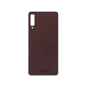 MAHOOT Matte-Dark-Brown-Leather Cover Sticker for Samsung Galaxy A7 2018