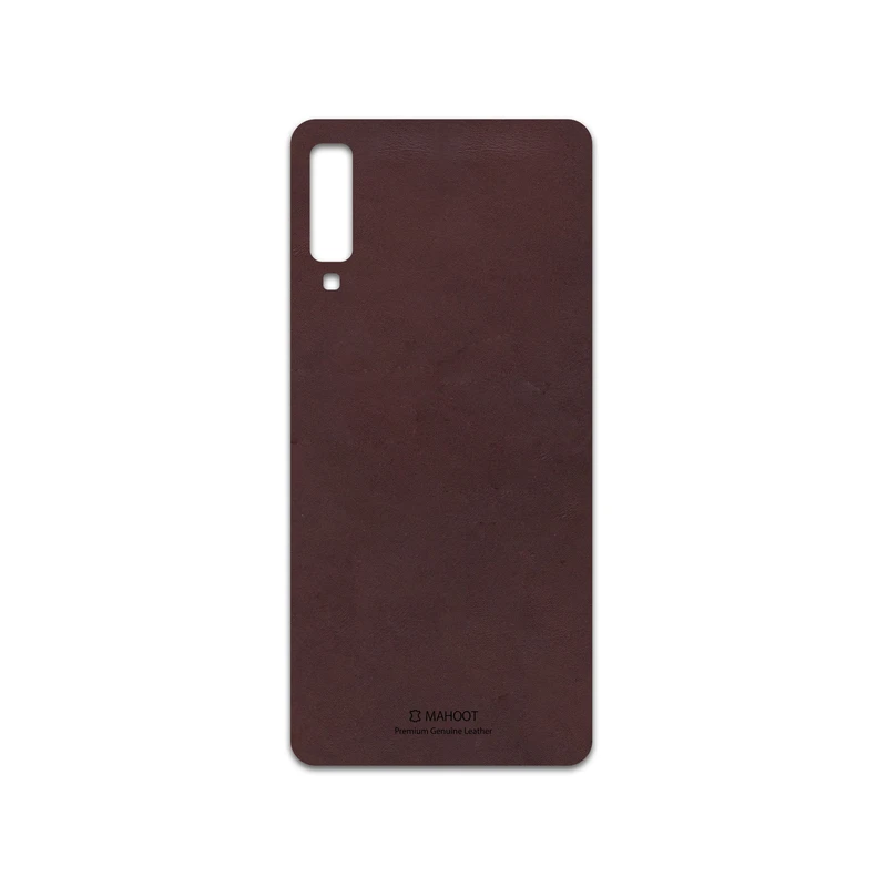 برچسب پوششی ماهوت مدل Matte-Dark-Brown-Leather مناسب برای گوشی موبایل سامسونگ Galaxy A7 2018