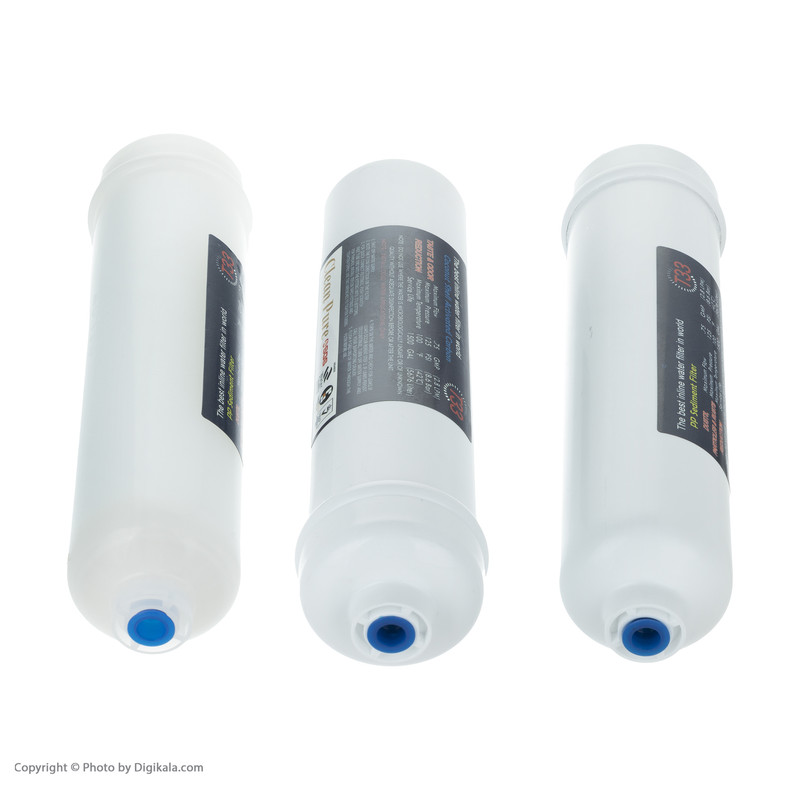 فیلتر دستگاه تصفیه کننده آب مدل Clean Pure مجموعه 3 عددی