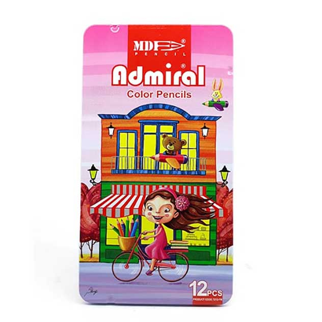 مداد رنگی 12 رنگ آدمیرال مدل MDF