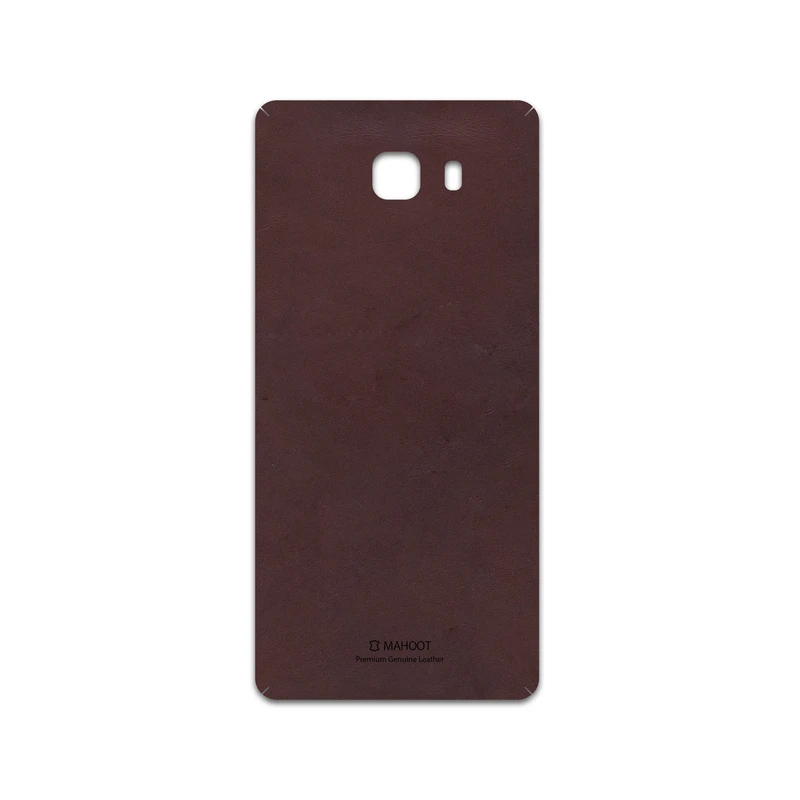 برچسب پوششی ماهوت مدل Matte-Dark-Brown-Leather مناسب برای گوشی موبایل سامسونگ Galaxy C9 Pro