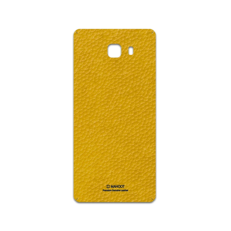 برچسب پوششی ماهوت مدل Mustard-Leather مناسب برای گوشی موبایل سامسونگ Galaxy C9 Pro