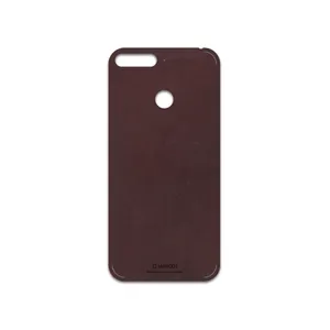 MAHOOT Matte-Dark-Brown-Leather Cover Sticker for Huawei Y6 Prime 2018
