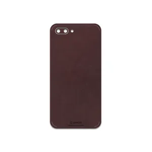 MAHOOT Matte-Dark-Brown-Leather Cover Sticker for Honor 10