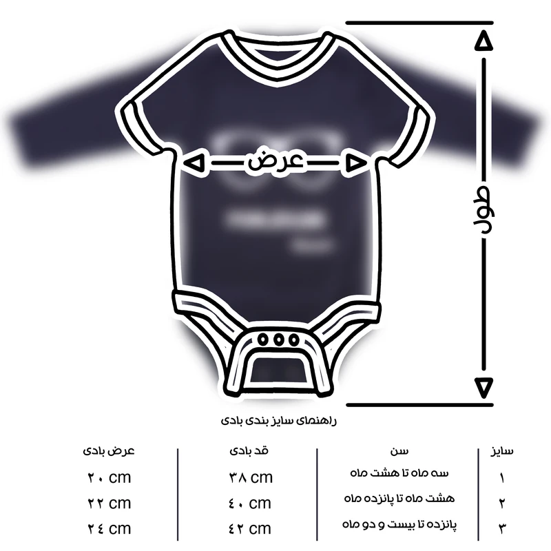 ست 3 تکه لباس نوزاد طرح عینک کد 01 عکس شماره 4