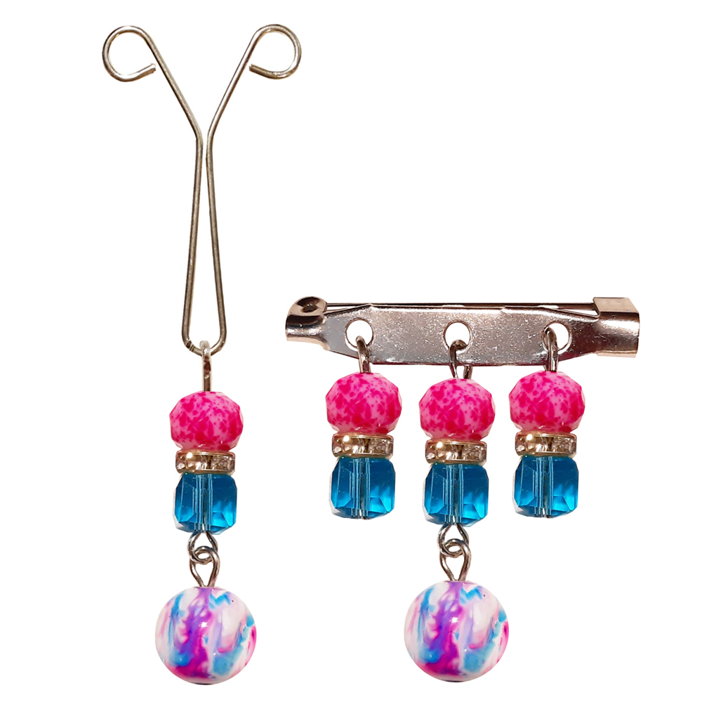 ست سنجاق سینه و گیره روسری کد PM490