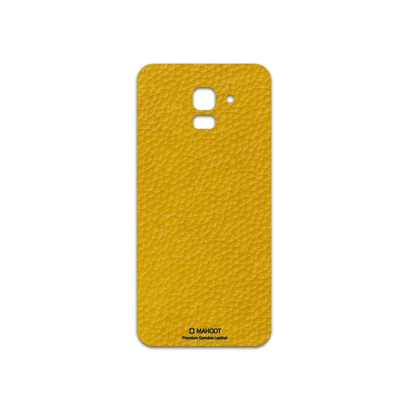 برچسب پوششی ماهوت مدل Mustard-Leather مناسب برای گوشی موبایل سامسونگ Galaxy J6
