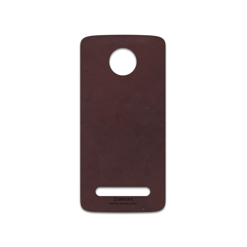 برچسب پوششی ماهوت مدل Matte-Dark-Brown-Leather مناسب برای گوشی موبایل موتورولا Moto Z2 Force