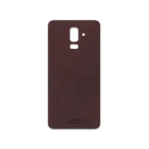 MAHOOT Matte-Dark-Brown-Leather Cover Sticker for Samsung Galaxy J8
