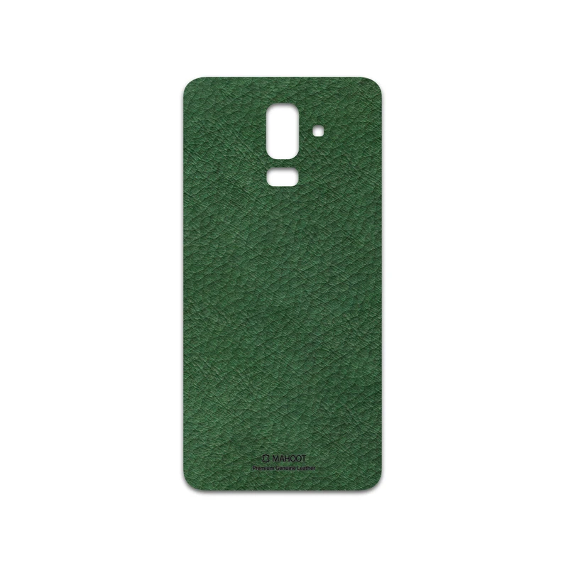 برچسب پوششی ماهوت مدل Green-Leather مناسب برای گوشی موبایل سامسونگ Galaxy J8
