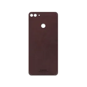 MAHOOT Matte-Dark-Brown-Leather Cover Sticker for Huawei Y9 2018