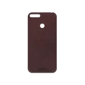 MAHOOT Matte-Dark-Brown-Leather Cover Sticker for Huawei Y6 2018