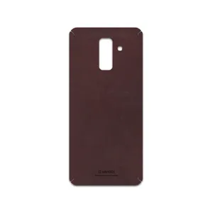MAHOOT Matte-Dark-Brown-Leather Cover Sticker for SAmsung Galaxy A6 Plus 2018