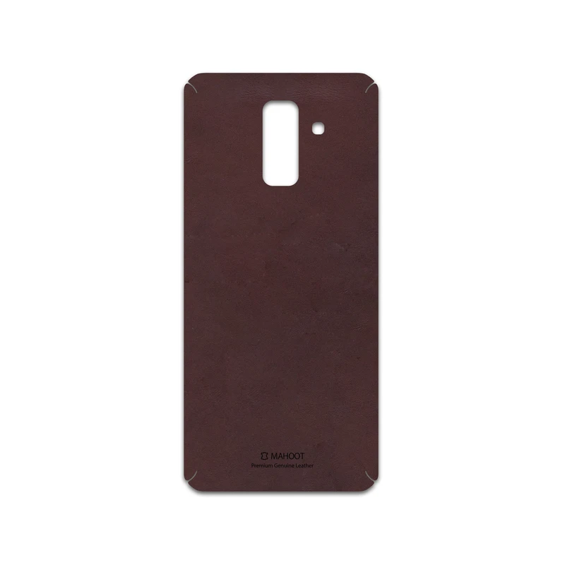 برچسب پوششی ماهوت مدل Matte-Dark-Brown-Leather مناسب برای گوشی موبایل سامسونگ Galaxy A6 Plus 2018